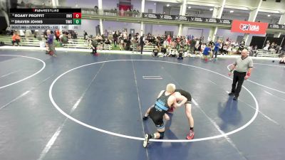 Junior Boys - 132 lbs Cons. Round 8 - Roany Proffit, Diamondville Wrestling Club vs Draven Johns, Team Idaho Wrestling Club