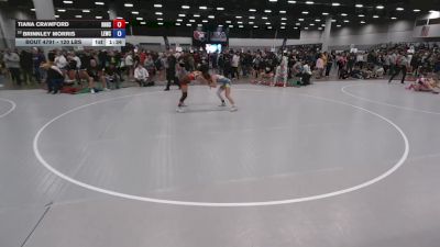 120 lbs Champ. Rd Of 64 - Tiana Crawford, Rockwall-Heath High School Wrestling vs Brinnley Morris, Lawrence Elite Wrestling Club