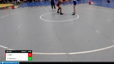 156-162 lbs Quarterfinal - Gerber Recinos, Lakeview vs Trevor Kohl, Hyannis Longhorns