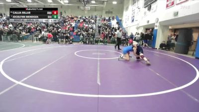 Girls 125 lbs Champ. Round 1 - Jocelynn Mendoza, Gilroy Girls vs Callia Sillas, Soquel Girls