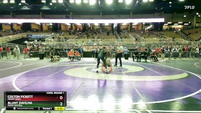 1A 165 lbs Cons. Round 1 - Bluny Davilma, Miami Central vs Colton Fickett, Mount Dora