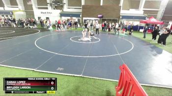 115 lbs Round 2 - Zariah Lopez, Montrose Elite Wrestling vs Bryleigh Larson, Manhattan WC