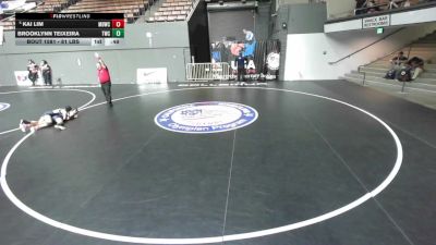 81 lbs Cons. Semis - Kai Lim, Mad Dawg Wrestling Club vs Brooklynn Teixeira, Turlock Wrestling Club
