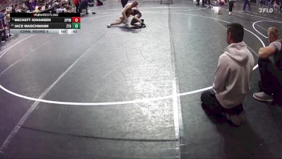 90 lbs Cons. Round 5 - Beckett Johansen, St Paul Youth Wrestling vs Jace Maschmann, 2TG