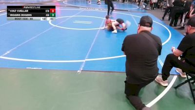 80 lbs Quarterfinal - Riggins Rogers, Apex Grappling Academy vs Colt Cuellar, 806 Takedown Wrestling