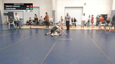 100 lbs Cons. Quarters - Bentley Lenhard, Shootbox Wrestling Club vs Cade Myers, Green River Grapplers Wrestling