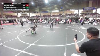 87 lbs Rr Rnd 3 - Michael Perez, Top Notch WC vs Tyrann Gallegos, Southwest Hammers