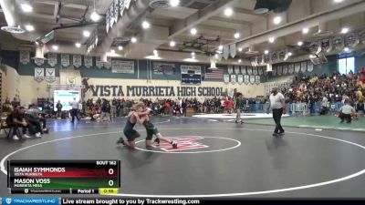 132 lbs Cons. Semi - Isaiah Symmonds, Vista Murrieta vs Mason Voss, Murrieta Mesa