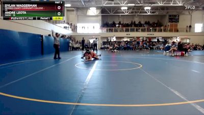 184 lbs Round 2 (6 Team) - Dylan Waggerman, Neosho County Community College vs Andre Leota, Snow