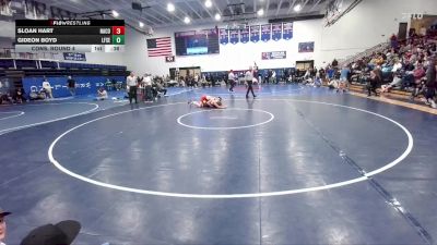 126 lbs Cons. Round 4 - Sloan Hart, Natrona County vs Gideon Boyd, Lingle-Ft. Laramie/Southeast