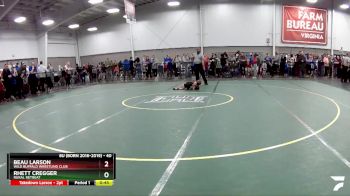 40 lbs Quarterfinal - Beau Larson, Wild Buffalo Wrestling Club vs Rhett Cregger, Rural Retreat