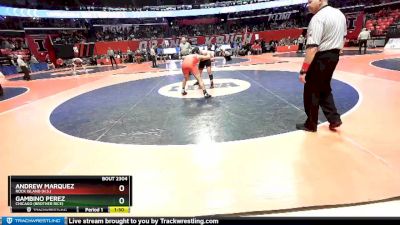 2A 195 lbs Semifinal - Gambino Perez, Chicago (Brother Rice) vs Andrew Marquez, Rock Island (H.S.)