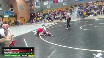 165 lbs Quarterfinal - Mike Vernagallo, Mount Olive vs Justin Crawford, Belmont Abbey