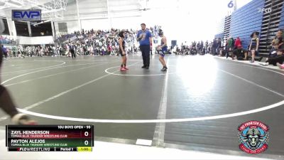 95 lbs Quarterfinal - Zayl Henderson, Topeka Blue Thunder Wrestling Club vs Payton Alejos, Topeka Blue Thunder Wrestling Club