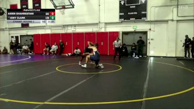 174 lbs Champ. Round 1 - Aiden Shahrestani, Santa Ana College vs Joey Clark, Lemoore College