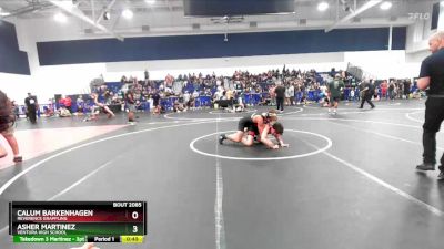 132 lbs Cons. Round 1 - Asher Martinez, Ventura High School vs Calum Barkenhagen, Reverence Grappling