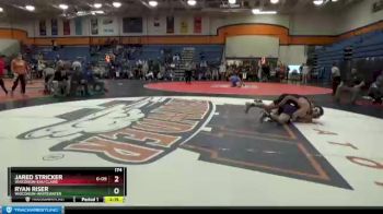 174 lbs Cons. Round 4 - Jared Stricker, Wisconsin-Eau Claire vs Ryan Riser, Wisconsin-Whitewater