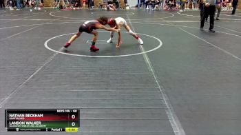 60 lbs Cons. Semi - Landon Walker, Glasgow Wrestling Academy vs Nathan Beckham, Unattached