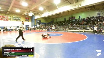 150 lbs Champ. Round 1 - Sebastian Marquez, San Juan Hills vs Jared Sachs, Costa Mesa