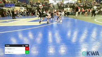 67 lbs Final - Hayden Hayes, Weatherford Youth Wrestling vs Walker Diaz, Shelton Wrestling Academy