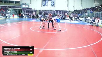 116 lbs Champ. Round 1 - Preston Bannister, Attica-Batavia Sr HS vs Karter Osgood, Williamson Hs