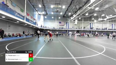 285 lbs Consi Of 16 #1 - Colin Pederson, Unattached-George Mason vs Brentan Simmerman, Kent State