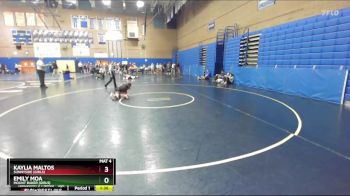 100lbs Champ. Round 4 - Kaylia Maltos, Sunnyside (Girls) vs Emily Moa, Mount Baker (Girls)