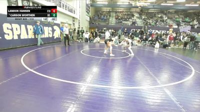 110 lbs 5th Place Match - Landon Hansen, Frenchtown vs Carson Worthen, Belgrade
