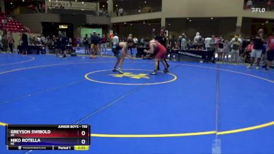 150 lbs Cons. Round 4 - Greyson Swibold, OK vs Niko Rotella, NE