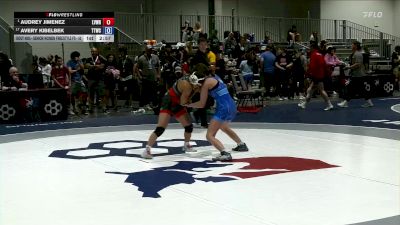 Senior Women Freestyle FS - 50 lbs Champ. Round 2 - Audrey Jimenez, Lehigh Valley Wrestling RTC/ Titan Mercury Wrestling Club (TMWC) vs Avery Kibelbek, Team Tornado Wrestling Club