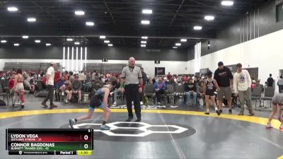 80 lbs Placement Matches (8 Team) - Lydon Vega, Outlaws Xtreme vs Connor Bagdonas, Burnett Trained (OH)