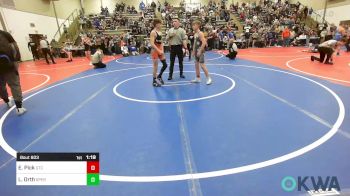 105 lbs Quarterfinal - Ethan Pick, Grove Takedown Club vs Luke Orth, Sperry Wrestling Club