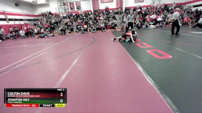 85-90 lbs Quarterfinal - Colton Davis, Butler Youth Wrestling Club vs Stanton Hilt, Team Central