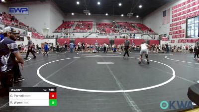 100 lbs Quarterfinal - Greysen Parnell, Harrah Little League Wrestling vs Romeo Wynn, El Reno Wrestling Club