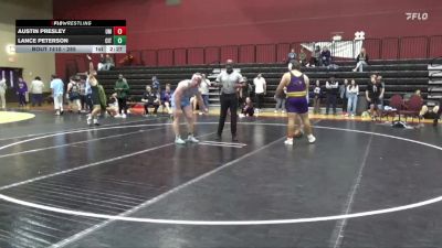285 lbs Cons. Round 3 - Austin Presley, Montevallo vs Lance Peterson, The Citadel