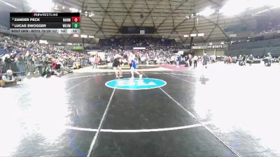 Boys 1B/2B 157 3rd Place Match - Lucas Swogger, Willapa Valley vs Zander Peck, Rainier