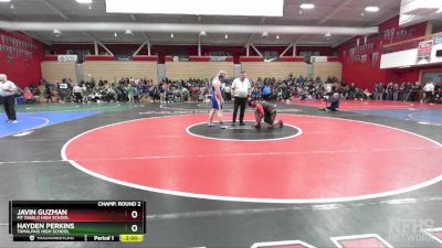 287 lbs Champ. Round 2 - Javin Guzman, Mt Diablo High School vs Hayden Perkins, Tamalpais High School