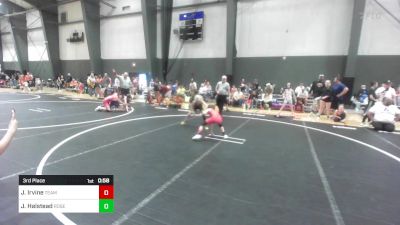 61 lbs 3rd Place - James Irvine, Team Aggression vs Jayden Halstead, Roseburg Mat Club