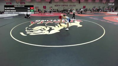 141 lbs Champ. Round 1 - Ulises Rosas, Elmhurst University vs Blake Engel, Coe