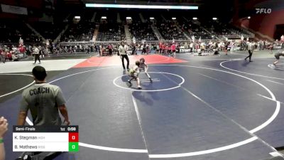 62 lbs Semifinal - Kalden Stegman, High Plains Thunder vs Brady Mathews, Ridge WC