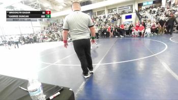 105 lbs Cons. Round 4 - Kabree Duncan, Union vs Brooklyn Eagar, Mountain Ridge