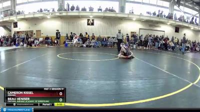 92 lbs Cons. Round 3 - Beau Heniser, Central Indiana Academy Of Wrestling vs Cameron Kissel, Indiana