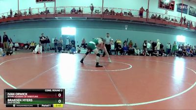 144 lbs Cons. Round 2 - Braeden Myers, Unattached vs Ivan Orwick, Rhyno Academy Of Wrestling