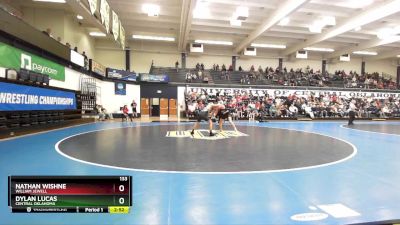 133 lbs Quarterfinal - Nathan Wishne, William Jewell vs Dylan Lucas, Central Oklahoma