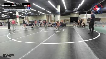 126 lbs 2nd Place - Camron Latham, Cowboy/Cowgirl Wrestling Club vs Diego Morales, Jflo Trained