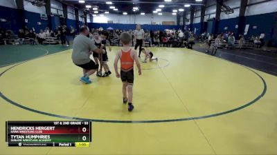 53 lbs Cons. Round 4 - Tytan Humphries, Sublime Wrestling Academy vs Hendricks Hergert, Hawk Wrestling Club