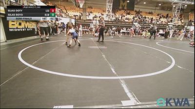 52-55 lbs Semifinal - Elias Doty, Lexington Wrestling Club vs Silas Boyd, Harrah Little League Wrestling