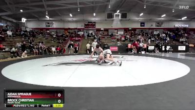 133 lbs Cons. Round 3 - Brock Christian, Mount Olive vs Aidan Sprague, Indianapolis
