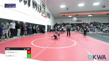 70 lbs Rr Rnd 3 - Caleb Simpson, Pitbull Wrestling Academy vs Grant Griffin, Raw Wrestling Club