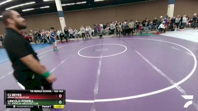 102-103 lbs Round 3 - Cj Reyes, Ohana HQ Wrestling vs Lincoln Powell, All American Wrestling Club